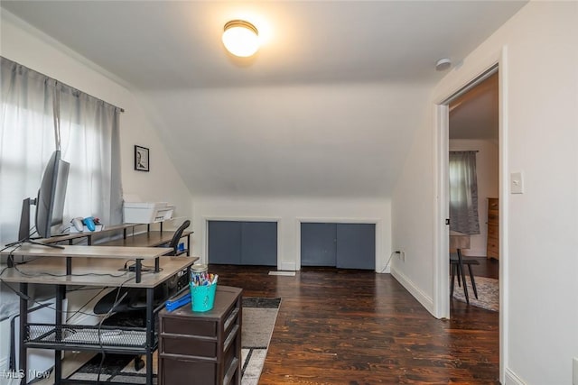 29123 Homewood Dr, Wickliffe, OH 44092 - home office with vaulted ceiling and wood finished floors