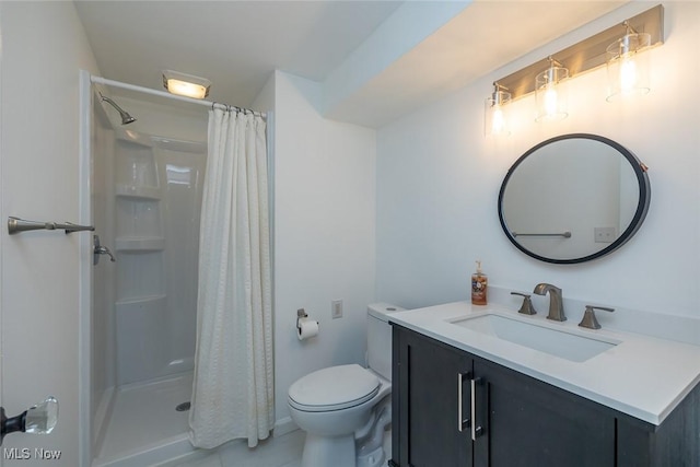 29123 Homewood Dr, Wickliffe, OH 44092 - bathroom with vanity, curtained shower, and tile patterned floors