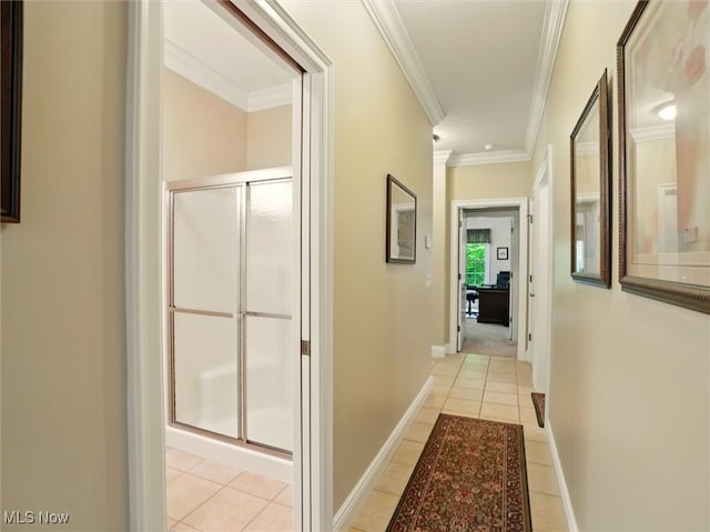 4440 Rutledge Ave, Ashtabula, OH 44004 - corridor with light tile patterned floors and ornamental molding