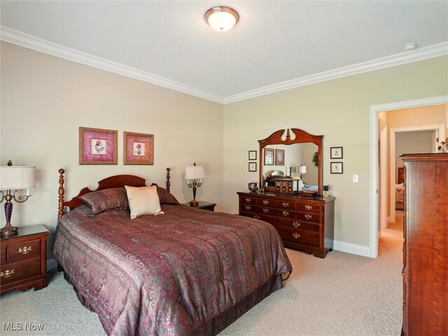 4440 Rutledge Ave, Ashtabula, OH 44004 - bedroom with crown molding and light carpet