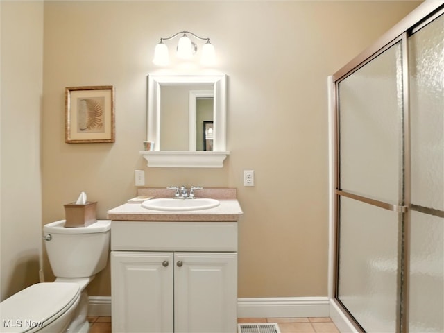 4440 Rutledge Ave, Ashtabula, OH 44004 - bathroom with vanity, tile patterned flooring, and a stall shower