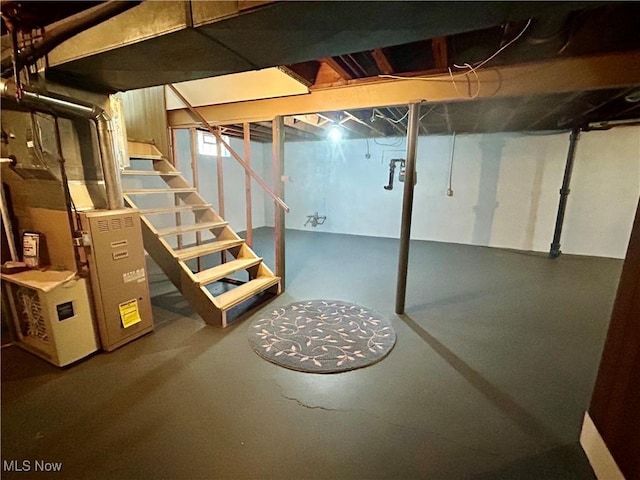 145 Marcia Dr, Austintown, OH 44515 - unfinished basement featuring stairs