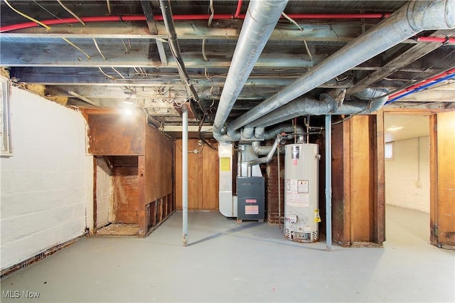1213 Mckinley Ave, Akron, OH 44306 - unfinished below grade area with gas water heater and heating unit