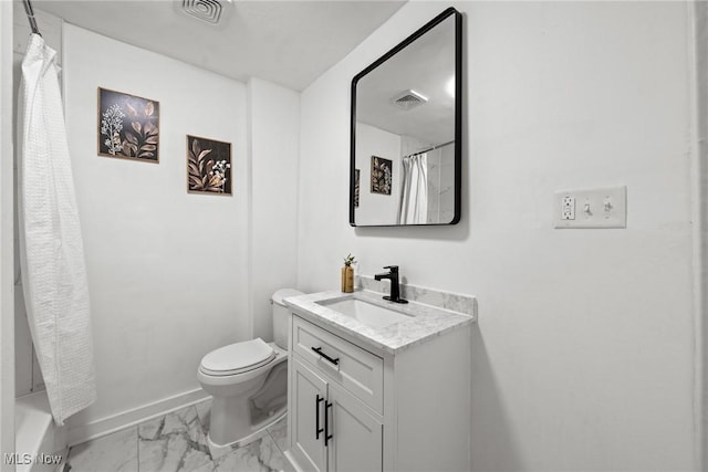 85 Pocantico Ave, Akron, OH 44312 - full bathroom with vanity and marble finish floors