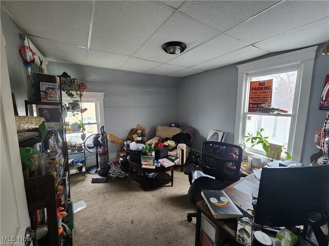 3569 Independence Rd, Cleveland, OH 44105 - carpeted office space featuring a drop ceiling