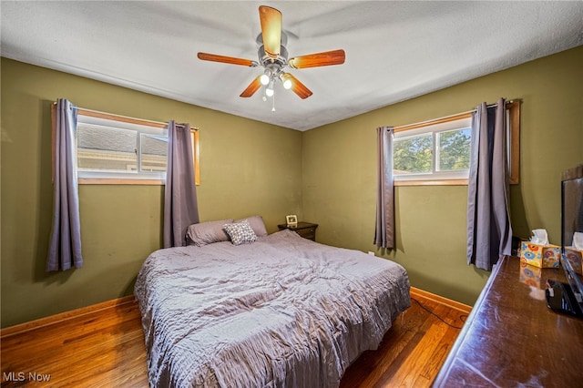 28666 Forest Rd, Willowick, OH 44095 - bedroom with wood finished floors and ceiling fan