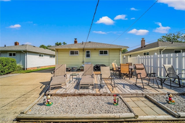 28666 Forest Rd, Willowick, OH 44095 - back of house with a deck and outdoor dining space