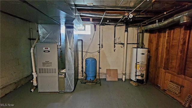 138 Marsha St, Weirton, WV 26062 - below grade area featuring gas water heater, a water pressure tank, and heating unit