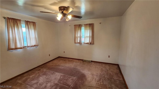 138 Marsha St, Weirton, WV 26062 - spare room with plenty of natural light and a ceiling fan