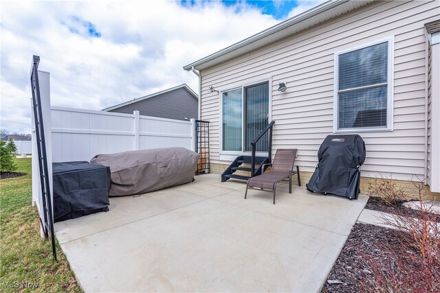 12187 Bexley Dr, Grafton, OH 44044 - view of patio / terrace with area for grilling and entry steps