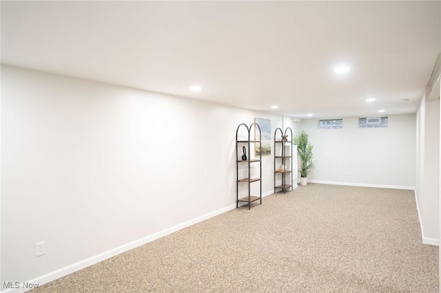 341 Clarmont Rd, Willowick, OH 44095 - finished basement featuring recessed lighting and light colored carpet