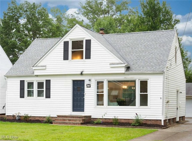 341 Clarmont Rd, Willowick, OH 44095 - view of front of home featuring a shingled roof, a front yard, and entry steps
