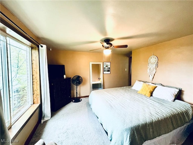 741 Jennings Ave, Salem, OH 44460 - carpeted bedroom featuring multiple windows and ceiling fan