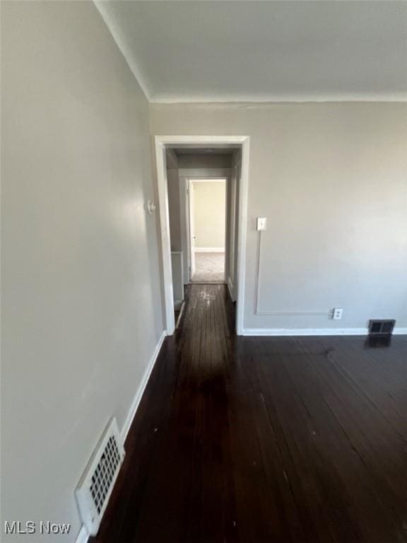 836 E 236th St, Euclid, OH 44123 - corridor with dark wood-style floors and ornamental molding