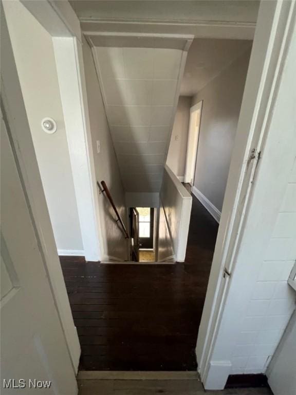 836 E 236th St, Euclid, OH 44123 - hall featuring an upstairs landing and hardwood / wood-style floors