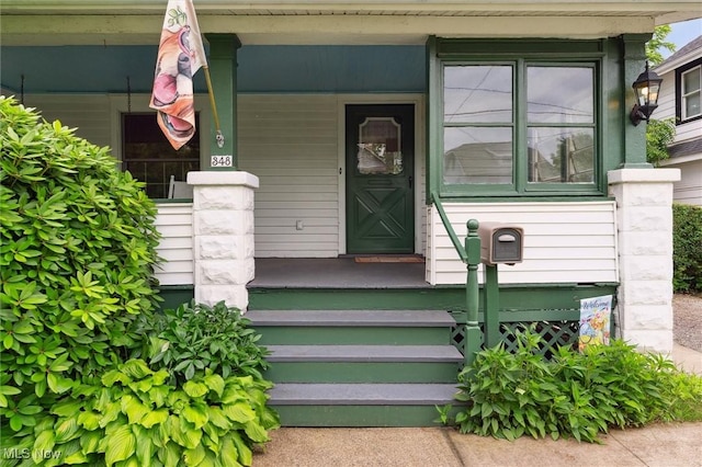 348 E Broad St, Newton Falls, OH 44444 - property entrance with covered porch