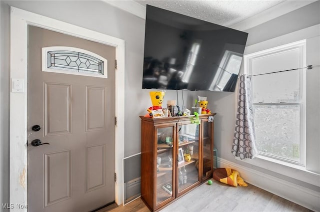 301 Pennsylvania Ave, Ashtabula, OH 44004 - entryway with baseboards and a textured ceiling