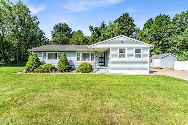 93 Olalla Ave, Tallmadge, OH 44278 - view of front of house featuring a front lawn and concrete driveway