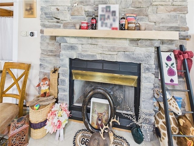 9246 State Route 555, Cutler, OH 45724 - detailed view of a stone fireplace