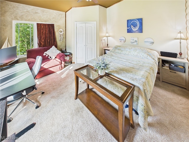 9246 State Route 555, Cutler, OH 45724 - carpeted bedroom featuring a closet and an office area