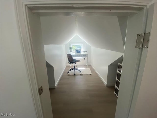 109 Avalon Ave, Bedford, OH 44146 - unfurnished office with wood finished floors and vaulted ceiling