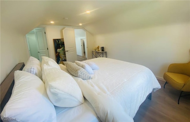 109 Avalon Ave, Bedford, OH 44146 - bedroom with lofted ceiling, wood finished floors, and recessed lighting