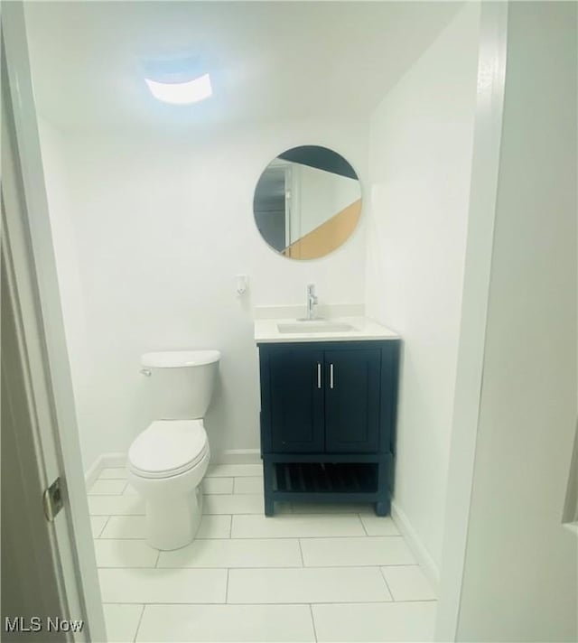 109 Avalon Ave, Bedford, OH 44146 - half bathroom with vanity and tile patterned flooring