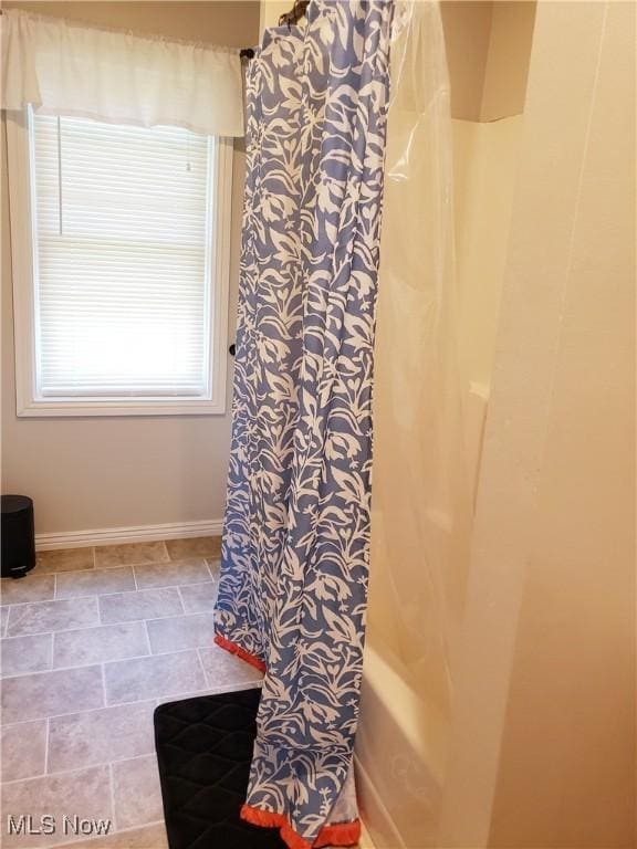 1310 Oxbow Rd, Belpre, OH 45714 - bathroom with a shower with curtain and baseboards