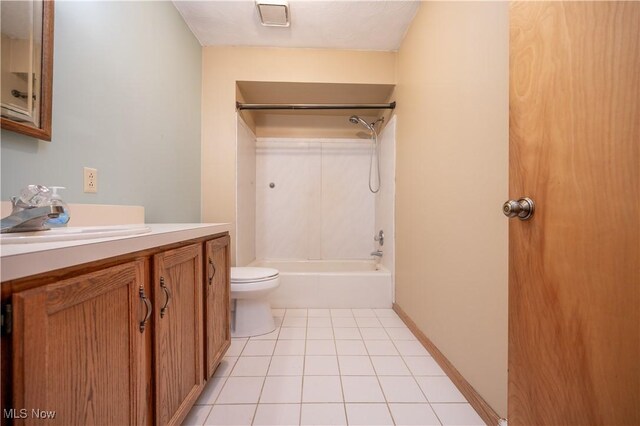 3355 Waterford Rd, New Waterford, OH 44445 - bathroom with vanity, shower / washtub combination, and tile patterned flooring