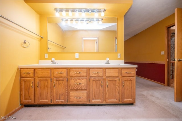 3355 Waterford Rd, New Waterford, OH 44445 - bathroom featuring track lighting and double vanity