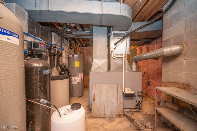 3355 Waterford Rd, New Waterford, OH 44445 - utility room featuring water heater