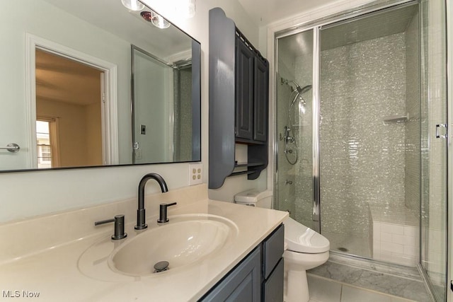 3 Meadowlawn Dr Unit 13, Mentor, OH 44060 - full bathroom with a stall shower, vanity, and tile patterned flooring