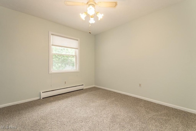 3 Meadowlawn Dr Unit 13, Mentor, OH 44060 - carpeted spare room with a baseboard heating unit and ceiling fan