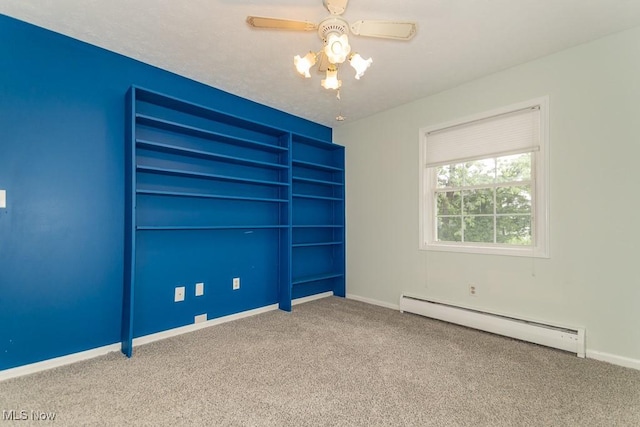 3 Meadowlawn Dr Unit 13, Mentor, OH 44060 - unfurnished room featuring a baseboard radiator, carpet floors, and a ceiling fan