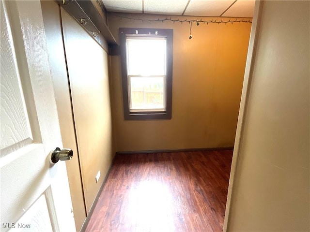 4313 Warner Rd, Cleveland, OH 44105 - empty room featuring a paneled ceiling and wood finished floors