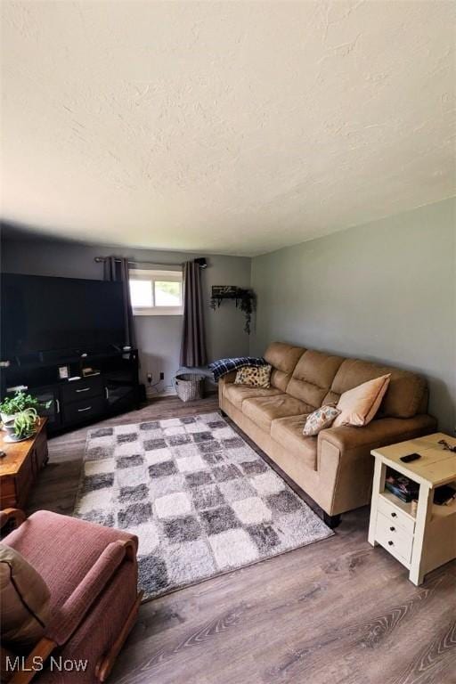 6323 Olive Ave, North Ridgeville, OH 44039 - living area with a textured ceiling and wood finished floors