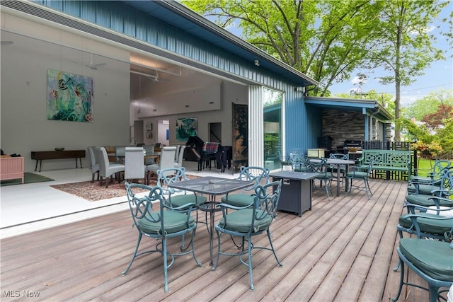 12866 Lake Shore Blvd, Bratenahl, OH 44108 - wooden deck featuring outdoor dining area