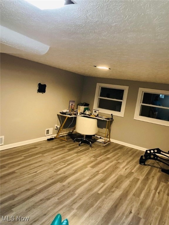 28842 Oring Rd, North Olmsted, OH 44070 - office featuring a textured ceiling and wood finished floors