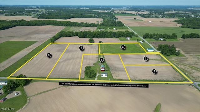 14260 Canaan Center Rd, Creston, OH 44217 - view of rural area with property boundaries highlighted