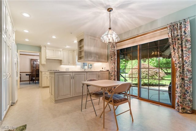 221 Winston Ave NE, North Canton, OH 44720 - dining room with a chandelier and recessed lighting