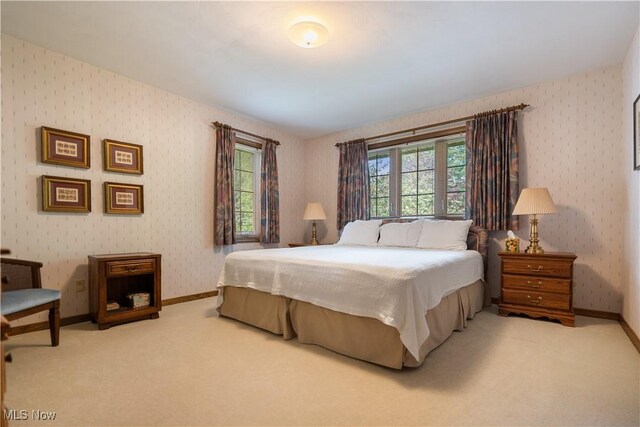221 Winston Ave NE, North Canton, OH 44720 - carpeted bedroom with wallpapered walls