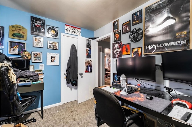 3214 Quentin Dr, Youngstown, OH 44511 - carpeted home office featuring baseboards
