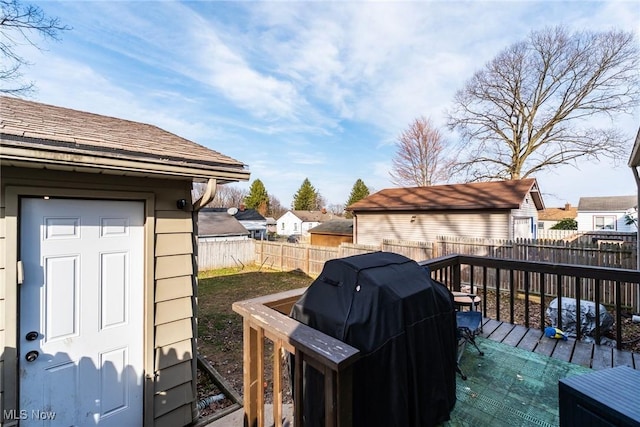 3214 Quentin Dr, Youngstown, OH 44511 - deck with a fenced backyard and grilling area