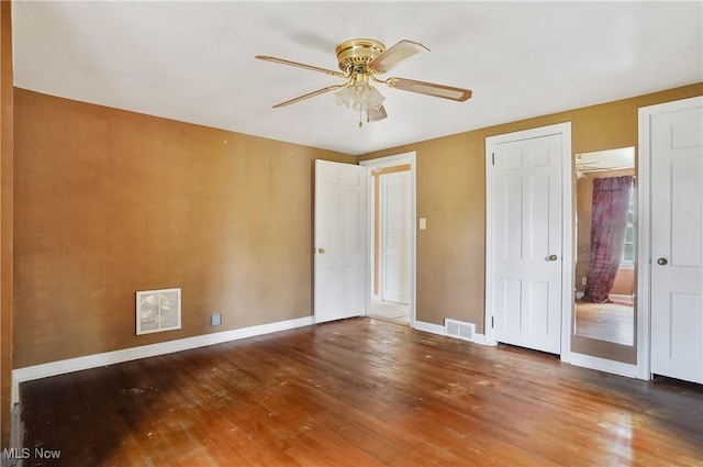 7219 N Lima Rd, Poland, OH 44514 - unfurnished bedroom with wood finished floors and ceiling fan
