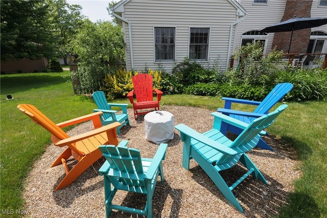 121 Sycamore Pl, Oberlin, OH 44074 - view of patio featuring an outdoor fire pit