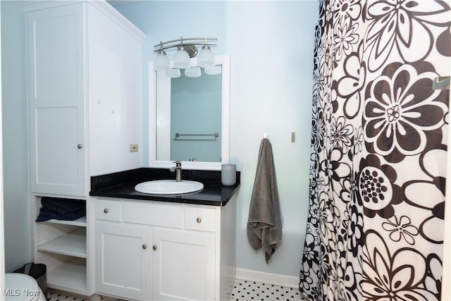 121 Sycamore Pl, Oberlin, OH 44074 - bathroom featuring vanity and curtained shower