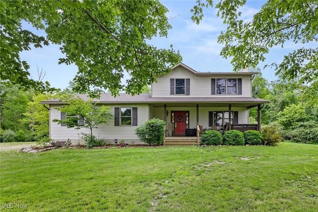 1345 County Road 16, New London, OH 44851 - traditional home with a front lawn and covered porch