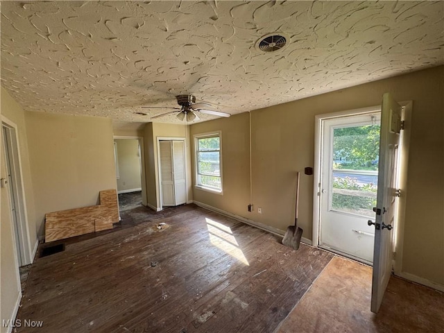 7138 Jefferson Rd, Ashtabula, OH 44004 - unfurnished bedroom with hardwood / wood-style floors and ceiling fan