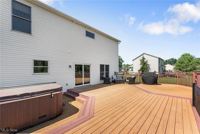 4670 King Meadow Trl, Kent, OH 44240 - deck featuring a hot tub