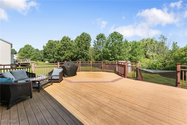 4670 King Meadow Trl, Kent, OH 44240 - wooden deck with outdoor lounge area and area for grilling